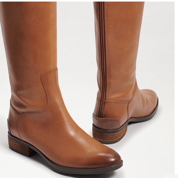 SOLD! Sam Edelman Women's Penny Classic Equestrian Brown Leather Knee High Boots - Picture 2 of 16